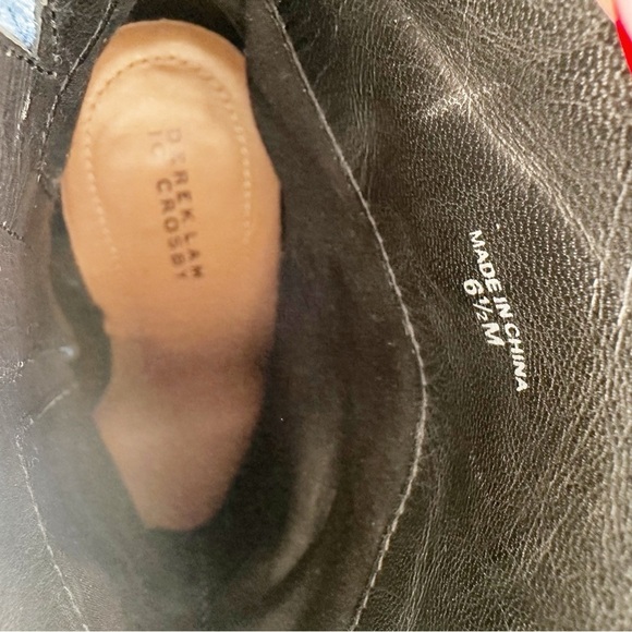 Derek Lam 10 Crosby Blue Denim Patchwork Bootie Block Heel 6.5 - Picture 8 of 11